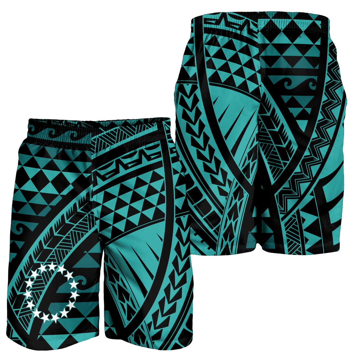 Cook Islands Men's Short - Tribal Seamless Pattern - Polynesian Pride