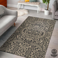 Polynesian Brown Dark Area Rug Black - Polynesian Pride