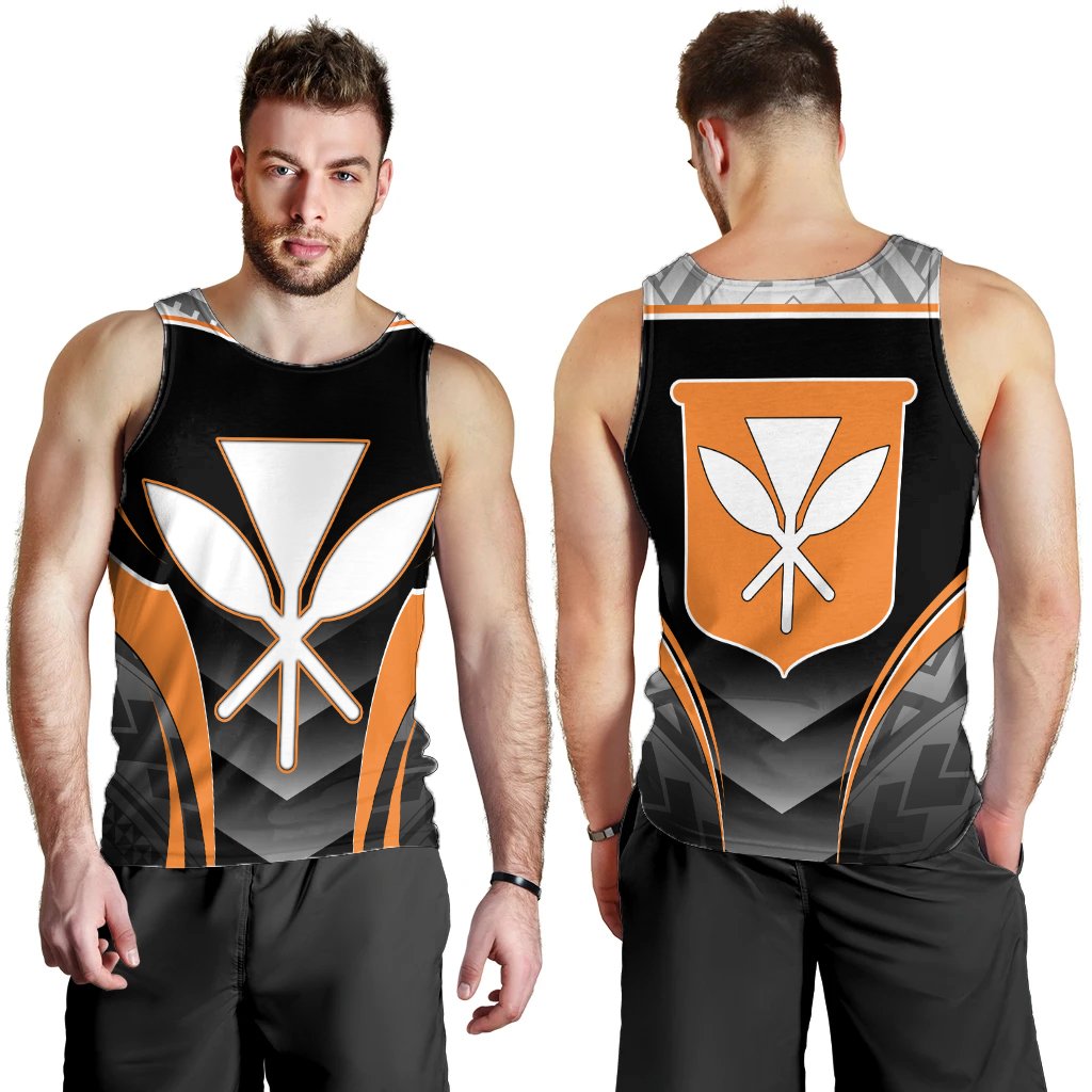 Hawaiian - Polynesian Kanaka Men's Tank Top - Mea Kaua Style - AH Black - Polynesian Pride