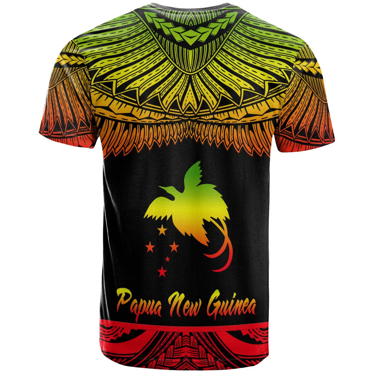 Papua New Guinea Polynesian T Shirt Papua New Guinea Pride Reggae Version - Polynesian Pride
