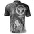 Polynesian Hawaii Custom Polo Shirt Kanaka Maoli Humpback Whale with Tropical Flowers (White) - Polynesian Pride