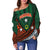 (Custom Personalised) Vanuatu Penama Province Tribal Pattern Women Off Shoulder Sweater - LT12 - Polynesian Pride