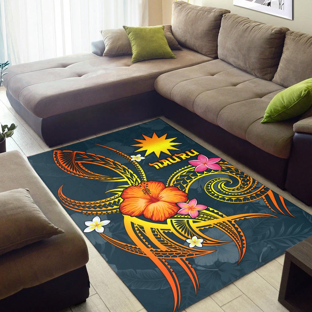 Nauru Polynesian Area Rug - Legend of Nauru (Blue) - Polynesian Pride