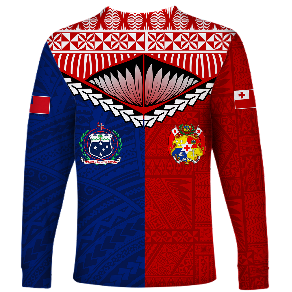 Tonga Combine Samoa Pride Long Sleeve Shirt - LT12 - Polynesian Pride
