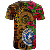 Northern Mariana Islands Polynesian T Shirt Hibiscus Vintage - Polynesian Pride