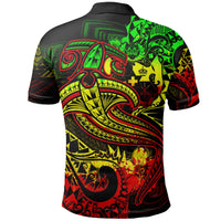 Tonga Polo Shirt Reggae Shark Polynesian Tattoo - Polynesian Pride