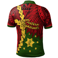 Papua New Guinea Eastern Highlands Province Polynesian Polo Shirt Tribal Wave Tattoo - Polynesian Pride