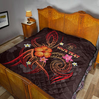 Niue Polynesian Personalised Premium Quilt - Legend of Niue (Red) - Polynesian Pride