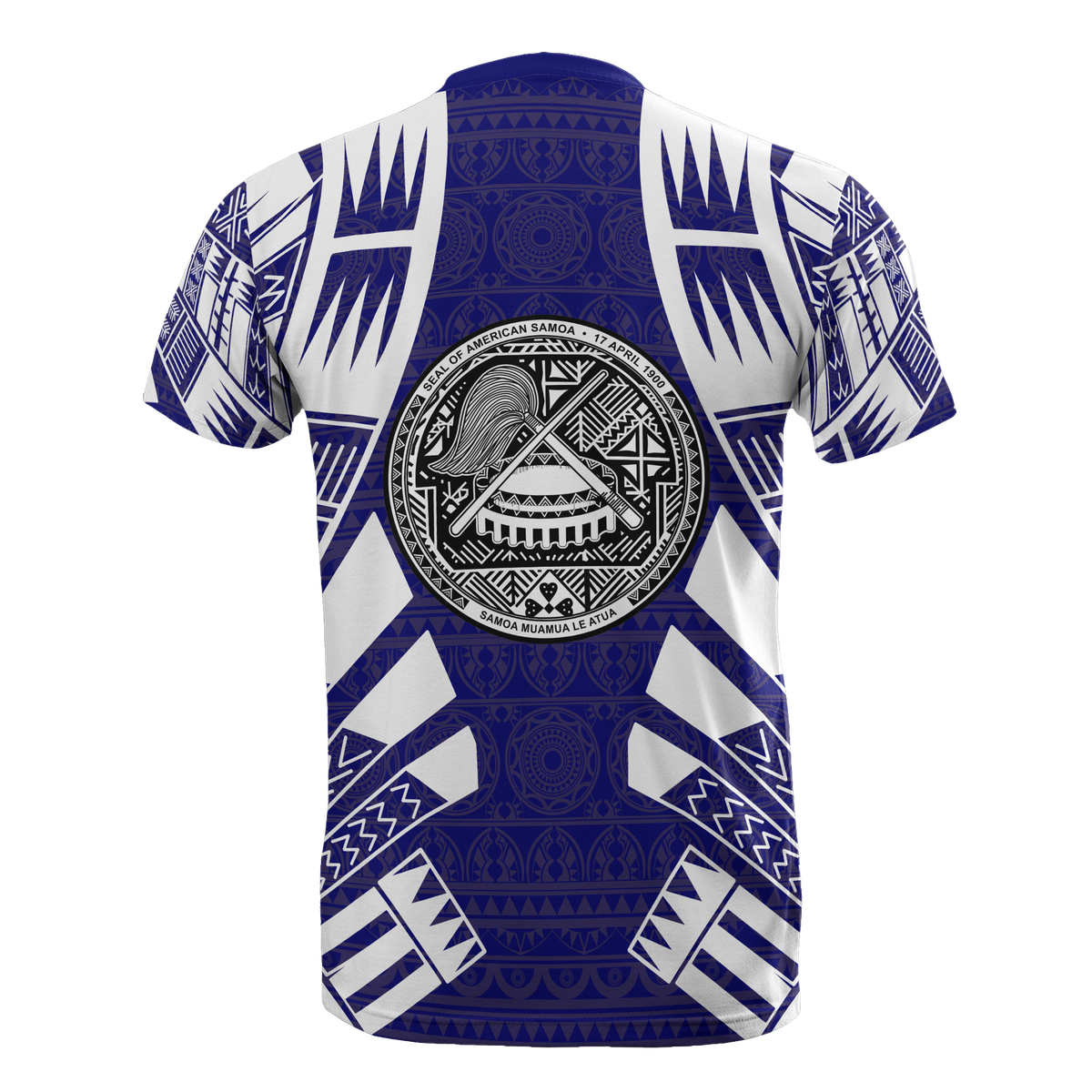 American Samoa T Shirt American Samoan Seal Polynesian Tattoo Dark Blue Style - Polynesian Pride