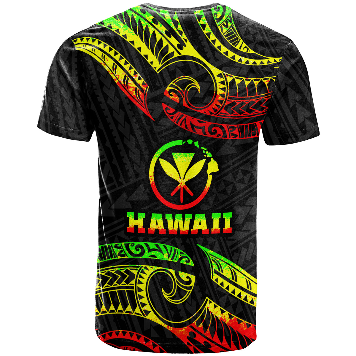 Hawaii T Shirt Tribal Pattern Reggae LT12 - Polynesian Pride