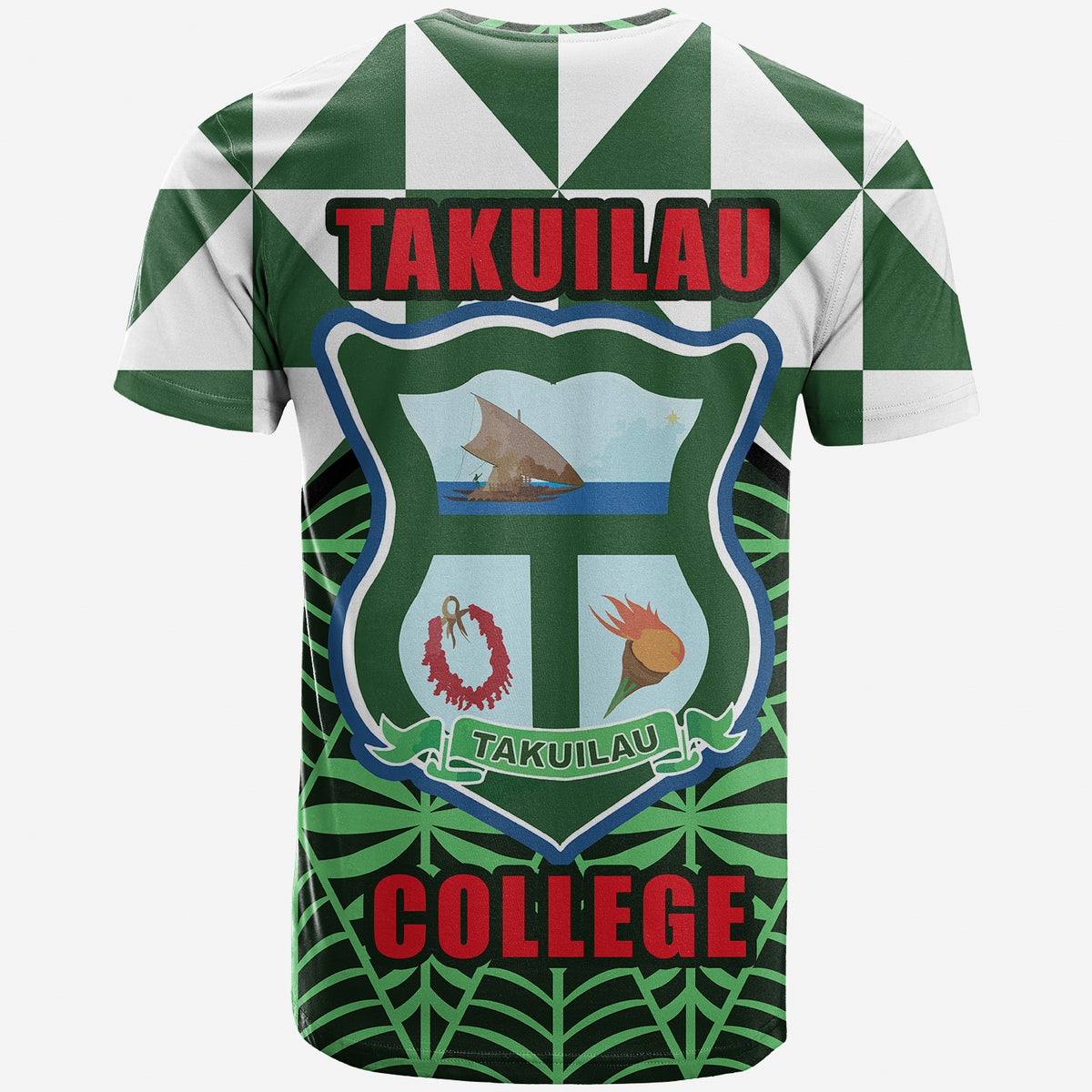 Takuilau College T Shirt Tongan Patterns LT20 - Polynesian Pride