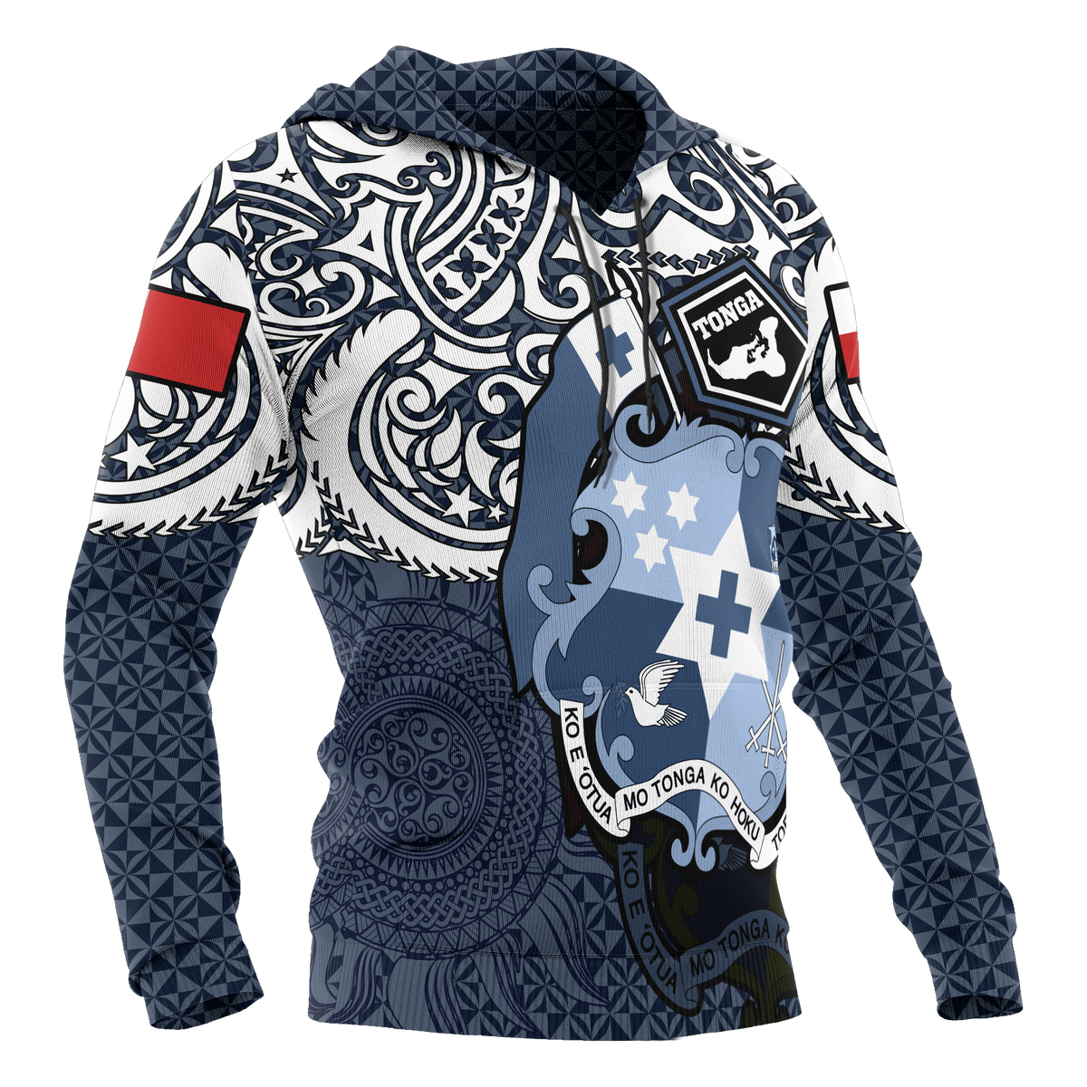 Tonga Polynesian Hoodie Tongan Pride (Blue) - Polynesian Pride