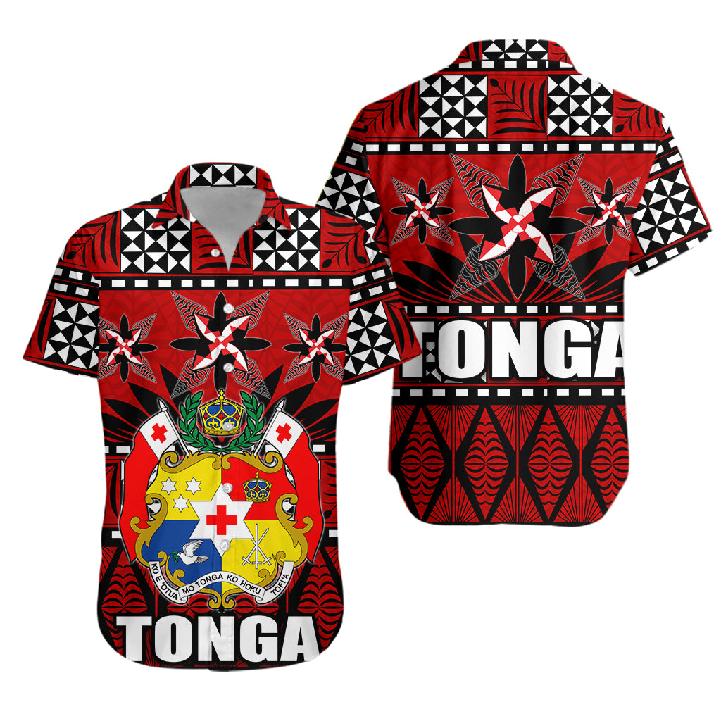 Tonga Hawaiian Shirt - Tongan Patterns - LT20 Unisex Blue - Polynesian Pride