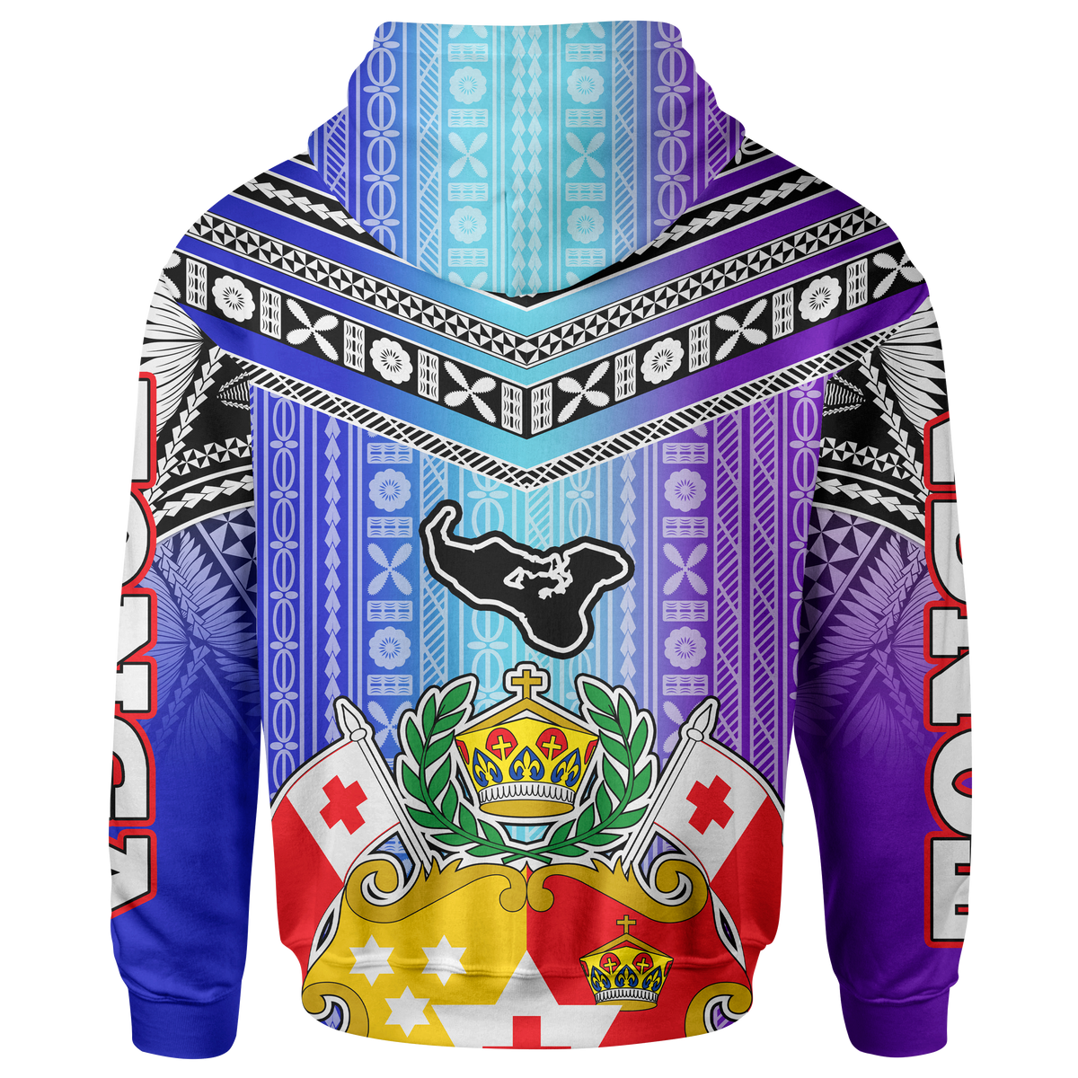 Tonga Polynesian Hoodie Colorful Style - Polynesian Pride