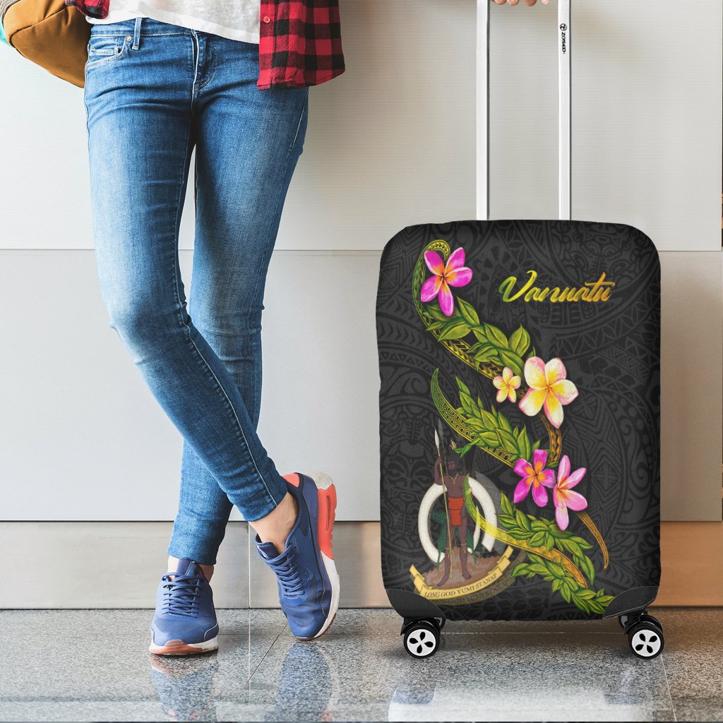 Vanuatu Polynesian Luggage Covers - Plumeria Tribal - Polynesian Pride
