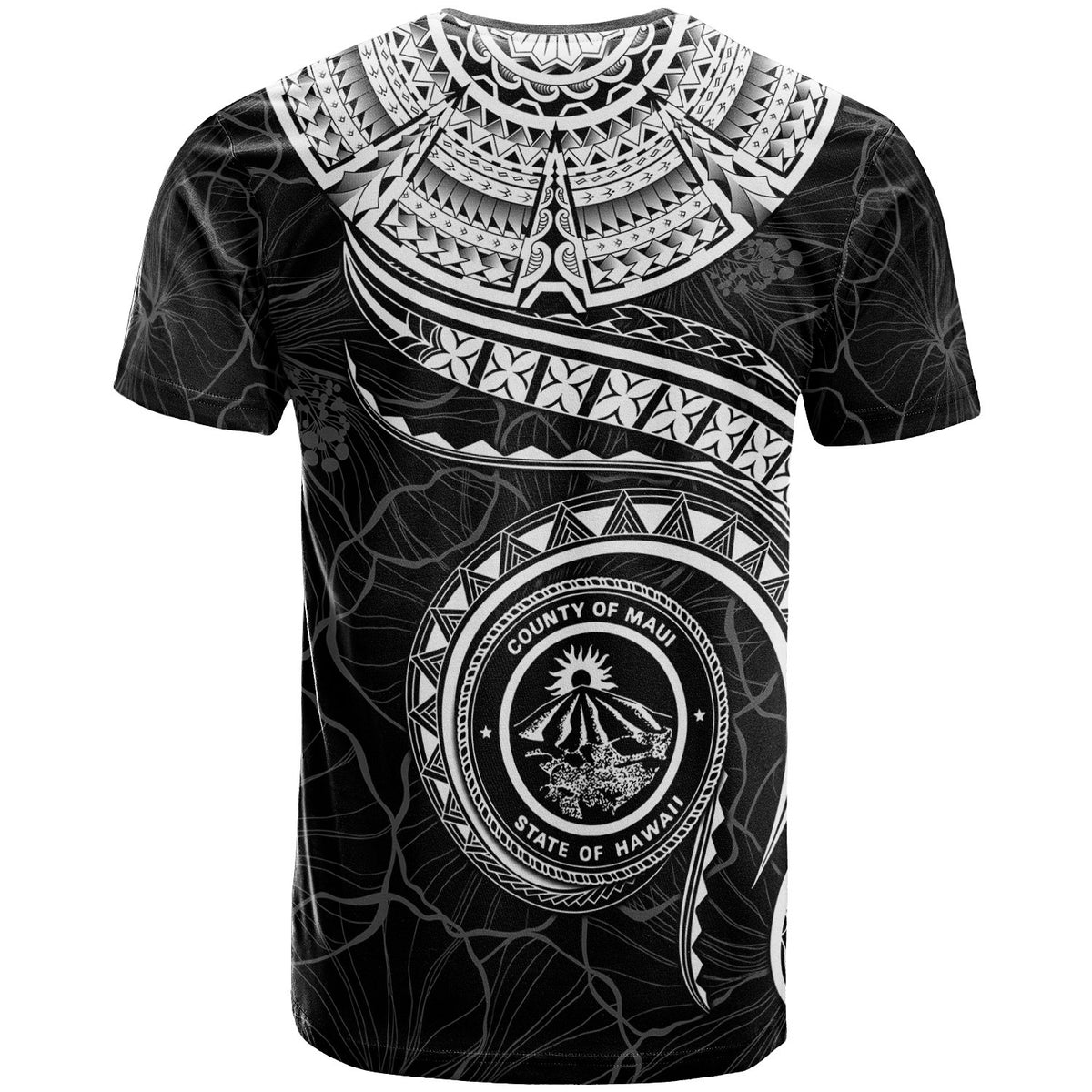 Polynesian Hawaii Custom T Shirt Maui Polynesian Waves (White) - Polynesian Pride