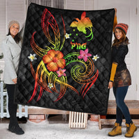 Papua New Guinea Polynesian Premium Quilt - Legend of Papua New Guinea (Reggae) - Polynesian Pride