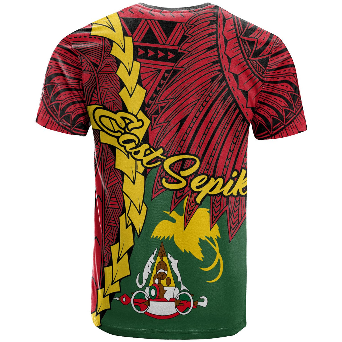 Papua New Guinea East Sepik Province Polynesian Custom T Shirt Tribal Wave Tattoo - Polynesian Pride