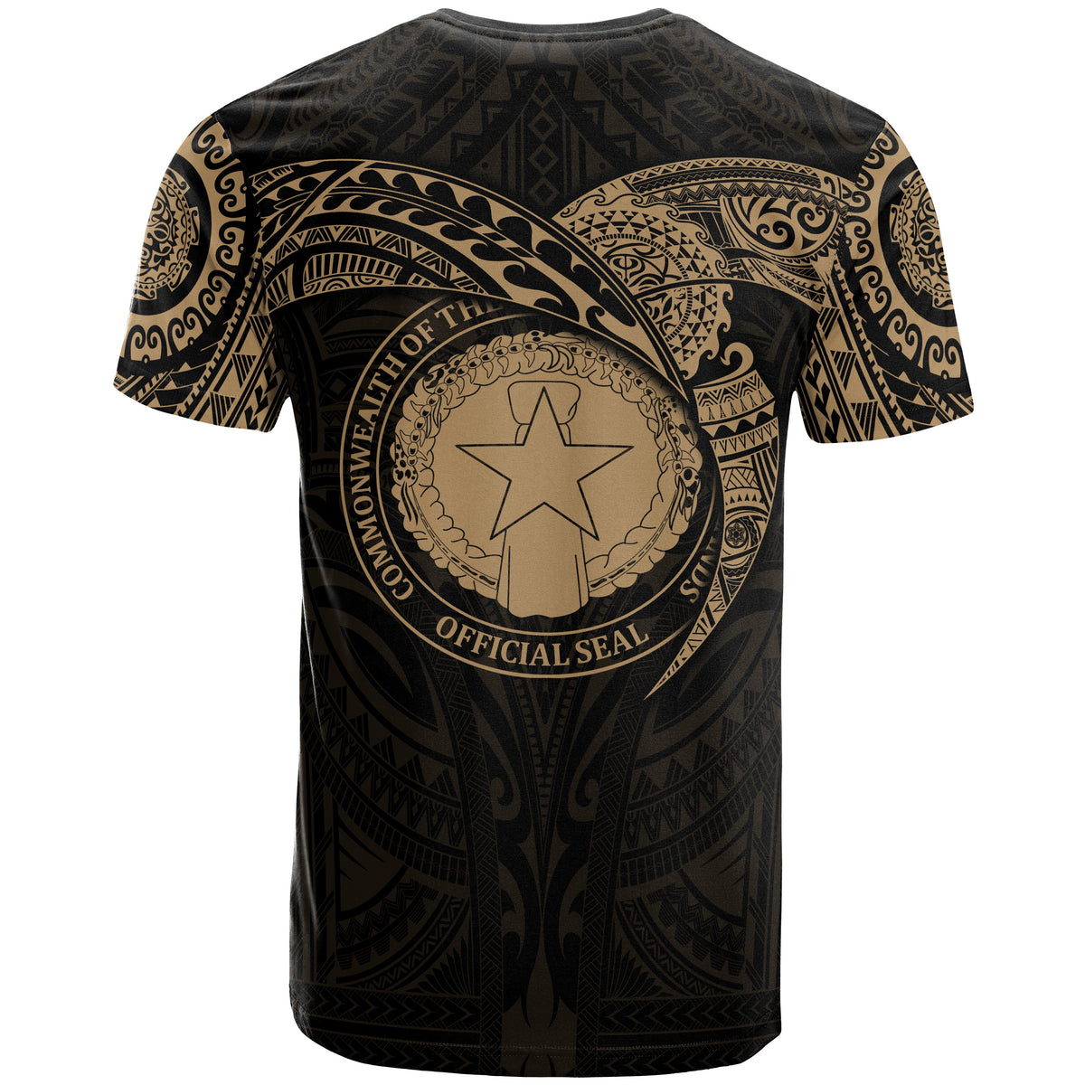 CNMI Polynesian T Shirt Full Color Heart Shield - Polynesian Pride