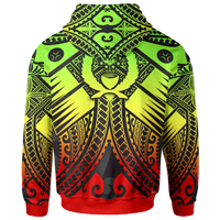 Pohnpei Zip up Hoodie Reggae Seal with Polynesian Tattoo - Polynesian Pride
