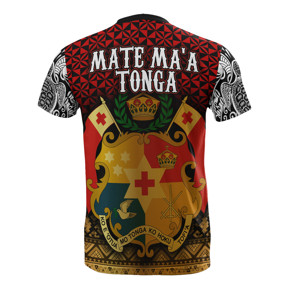 Mate Maa Tonga T Shirt Tonga Flag Polynesian Pattern - Polynesian Pride