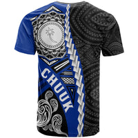 Chuuk Micronesia T Shirt Wave Tattoo Flag Style - Polynesian Pride