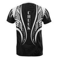 Chuuk T Shirt Chuuk Flag Polynesian Stylized Black - Polynesian Pride