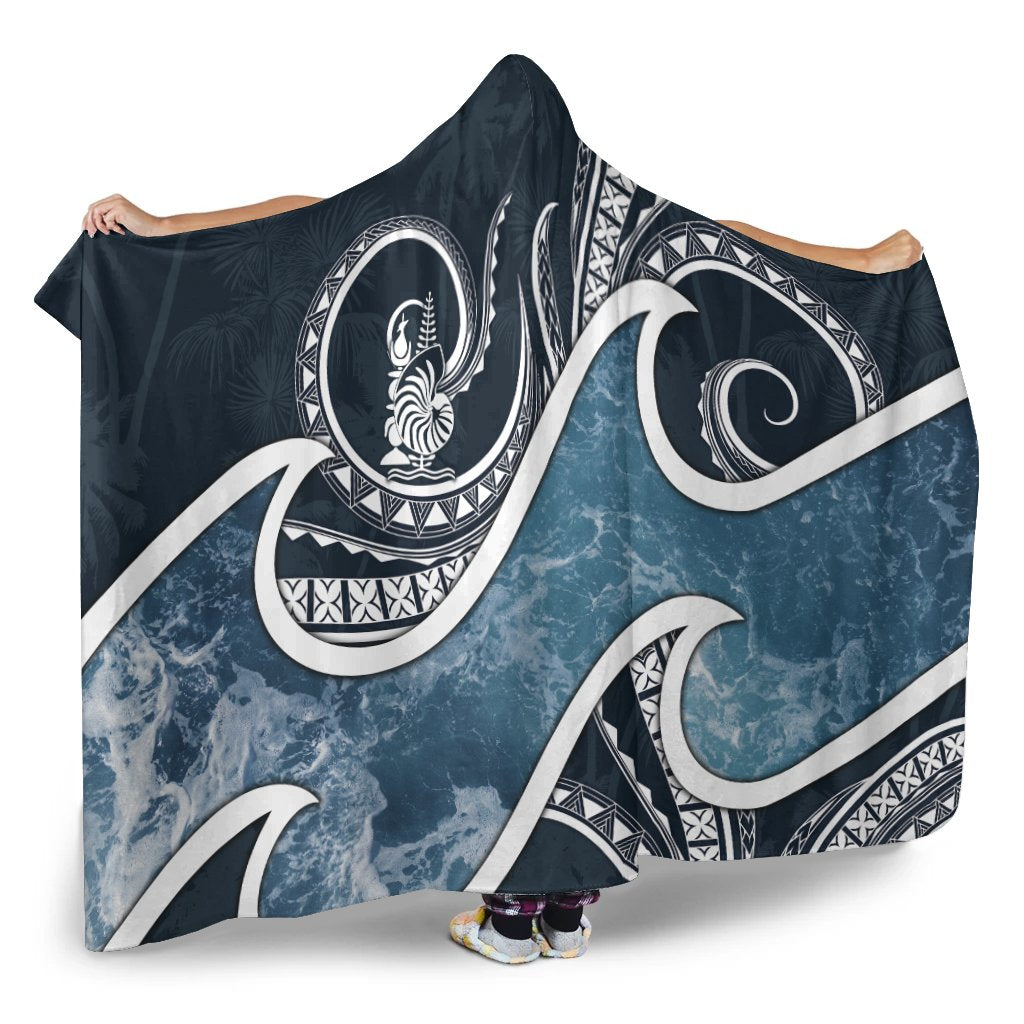 New Caledonia Polynesian Hooded Blanket - Ocean Style - Polynesian Pride