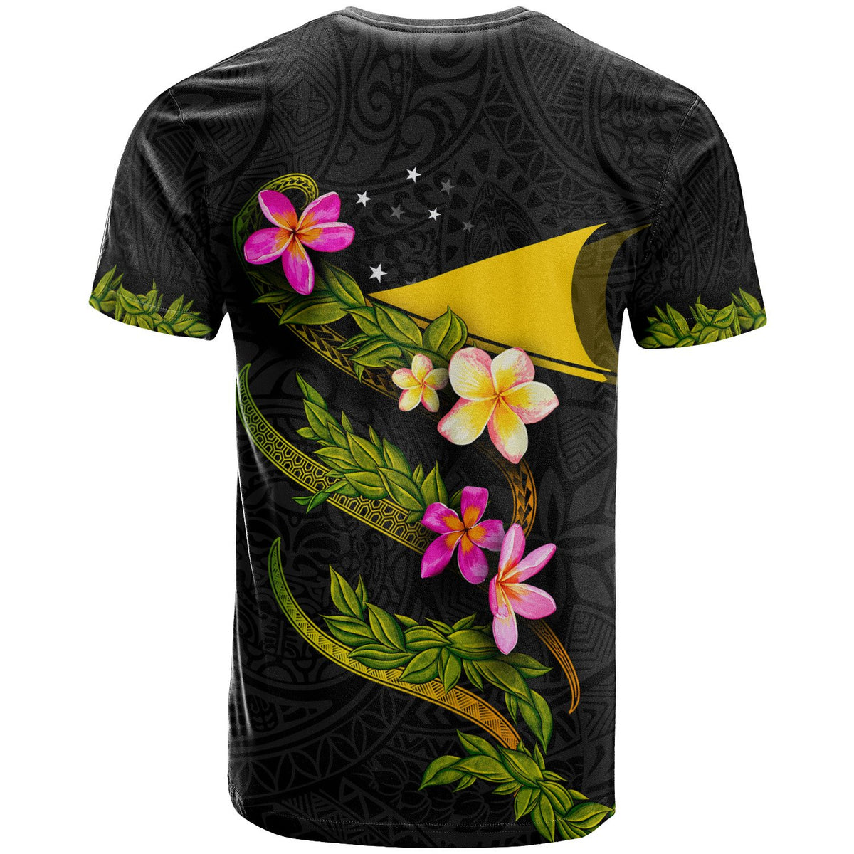 Tokelau Polynesian T Shirt Plumeria Tribal - Polynesian Pride