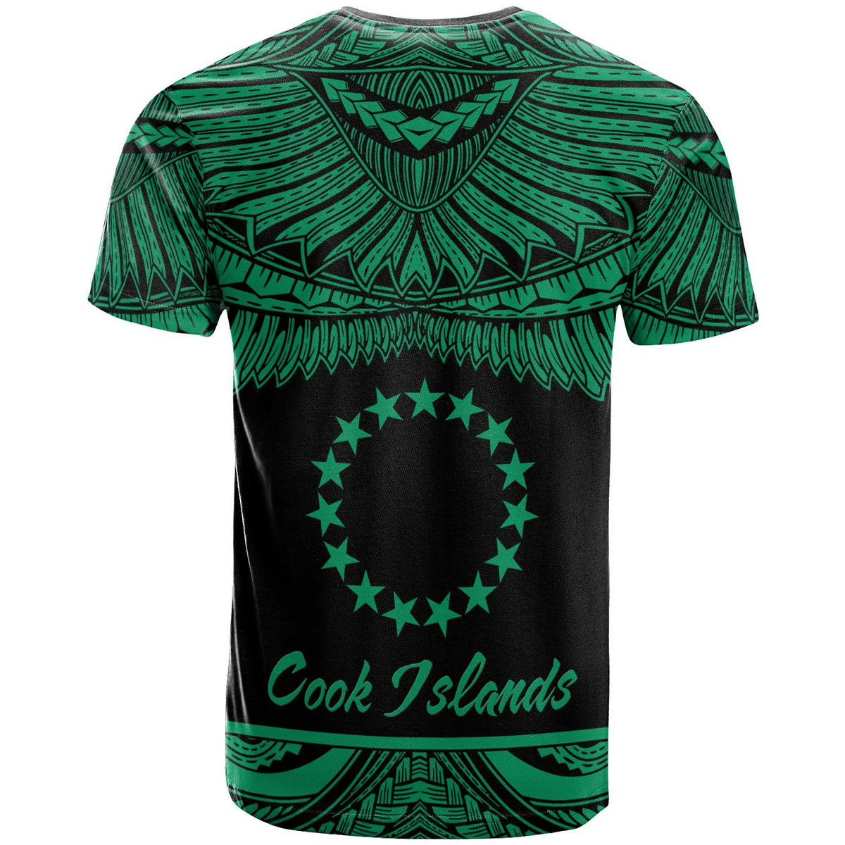 Cook Islands Polynesian Custom T Shirt Polynesian Pride Green Version - Polynesian Pride