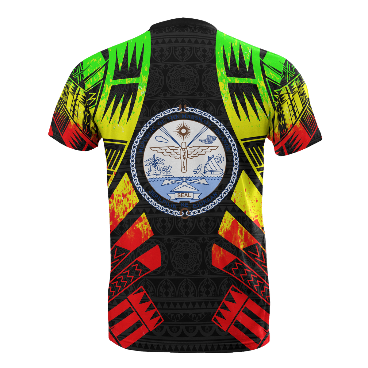 Marshall Islands T Shirt Marshall Islands Seal Polynesian Tattoo Reggae Style - Polynesian Pride