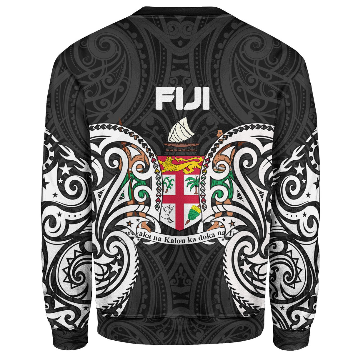 Fiji Polynesian Custom Personalised Sweater - Spirit Style White - Polynesian Pride