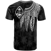 Guam Custom T Shirt Polynesian Wings (White) - Polynesian Pride
