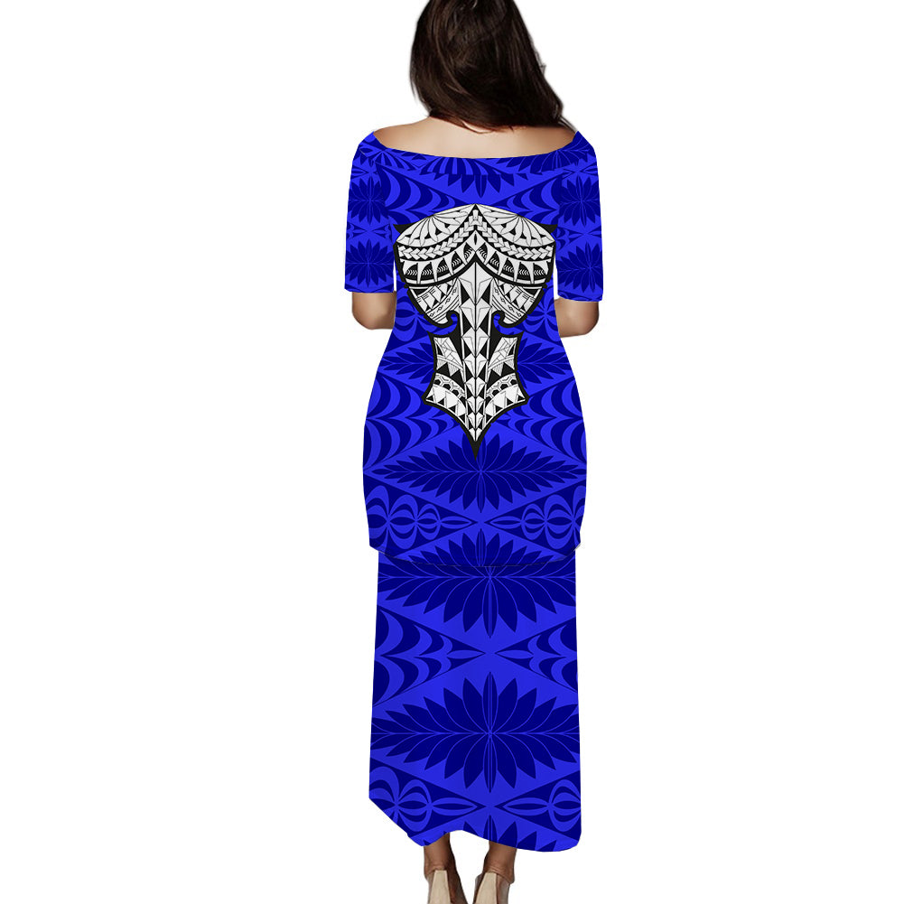 Tonga Tribal Art Puletasi Dress - LT12 - Polynesian Pride