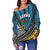 (Custom Personalised) Vanuatu Sanma Province Tribal Pattern Women Off Shoulder Sweater - LT12 - Polynesian Pride