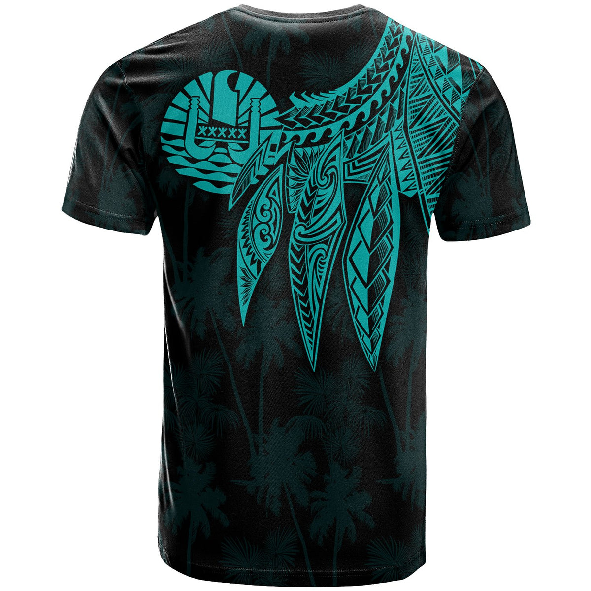 Tahiti T Shirt Polynesian Wings (Turquoise) - Polynesian Pride