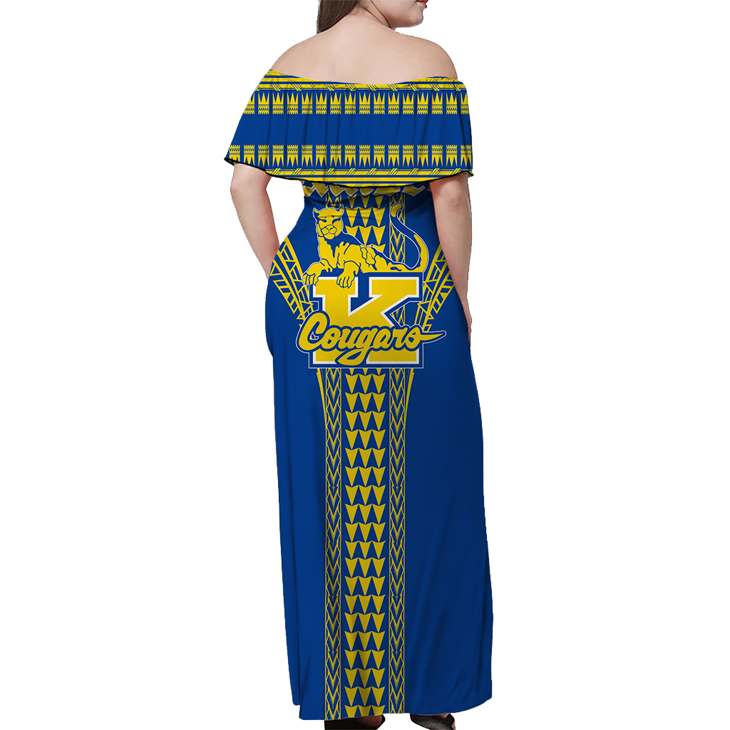 Hawaii Kaiser High School Off Shoulder Long Dress - LT12 - Polynesian Pride