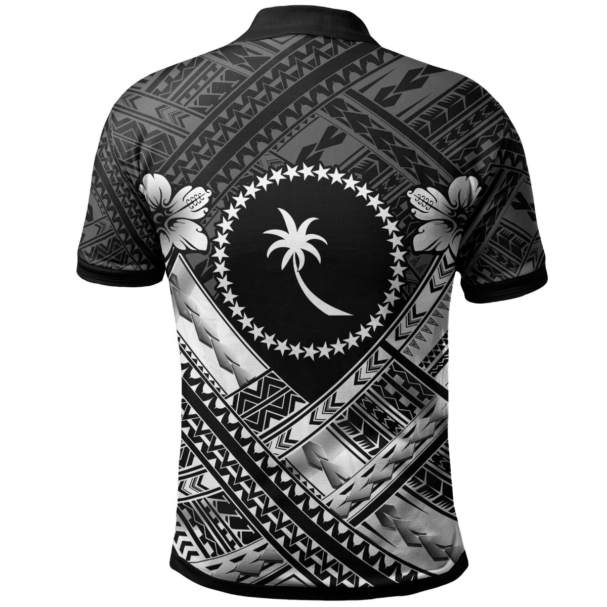Chuuk Polynesian Custom Polo Shirt Truk White Seal Camisole Hibiscus Style - Polynesian Pride
