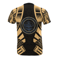 Palau T Shirt Palau Seeal Polynesian Tattoo Gold Style - Polynesian Pride