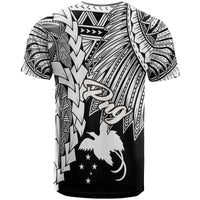 Papua New Guinea Polynesian T Shirt Tribal Wave Tattoo White - Polynesian Pride