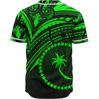 Chuuk State Baseball Shirt - Green Color Cross Style - Polynesian Pride