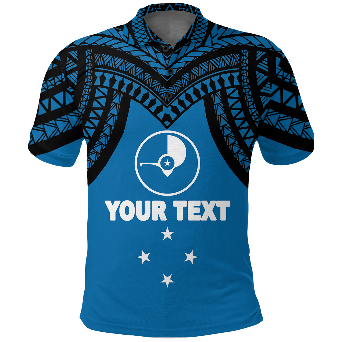 Custom Micronesia Yap Proud Yapese Polo Shirt LT12 Unisex Blue - Polynesian Pride