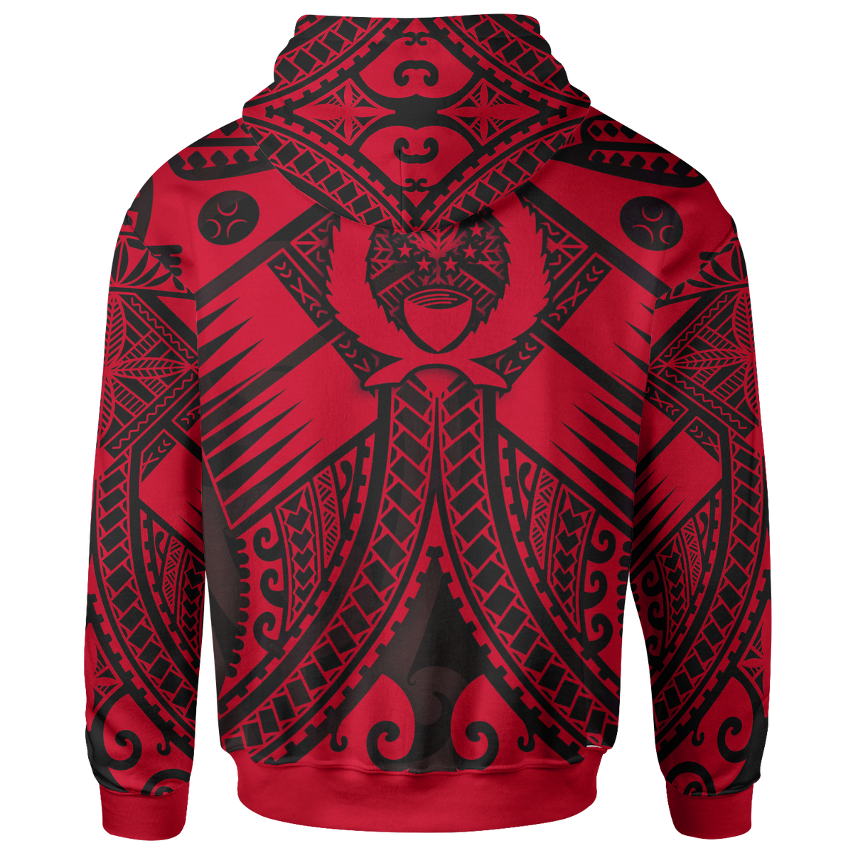 Pohnpei Hoodie Red Seal with Polynesian Tattoo - Polynesian Pride