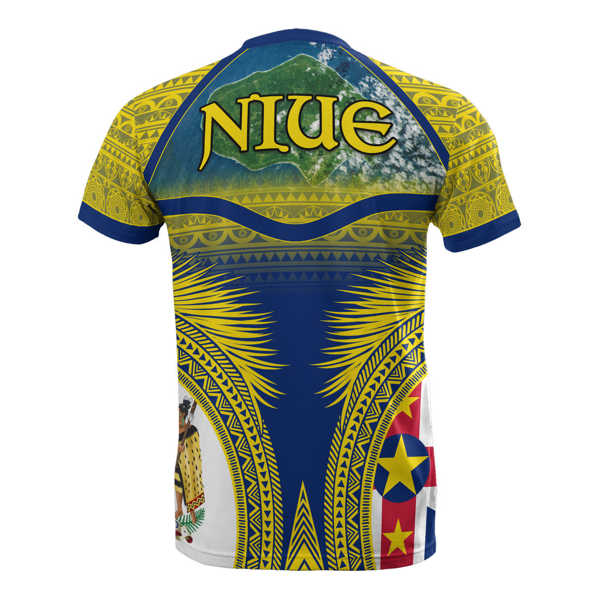 Niue T Shirt Niue Flag Seal Coconut Crab Coconut Leaves - Polynesian Pride