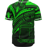 Tokelau Baseball Shirt - Green Color Cross Style - Polynesian Pride