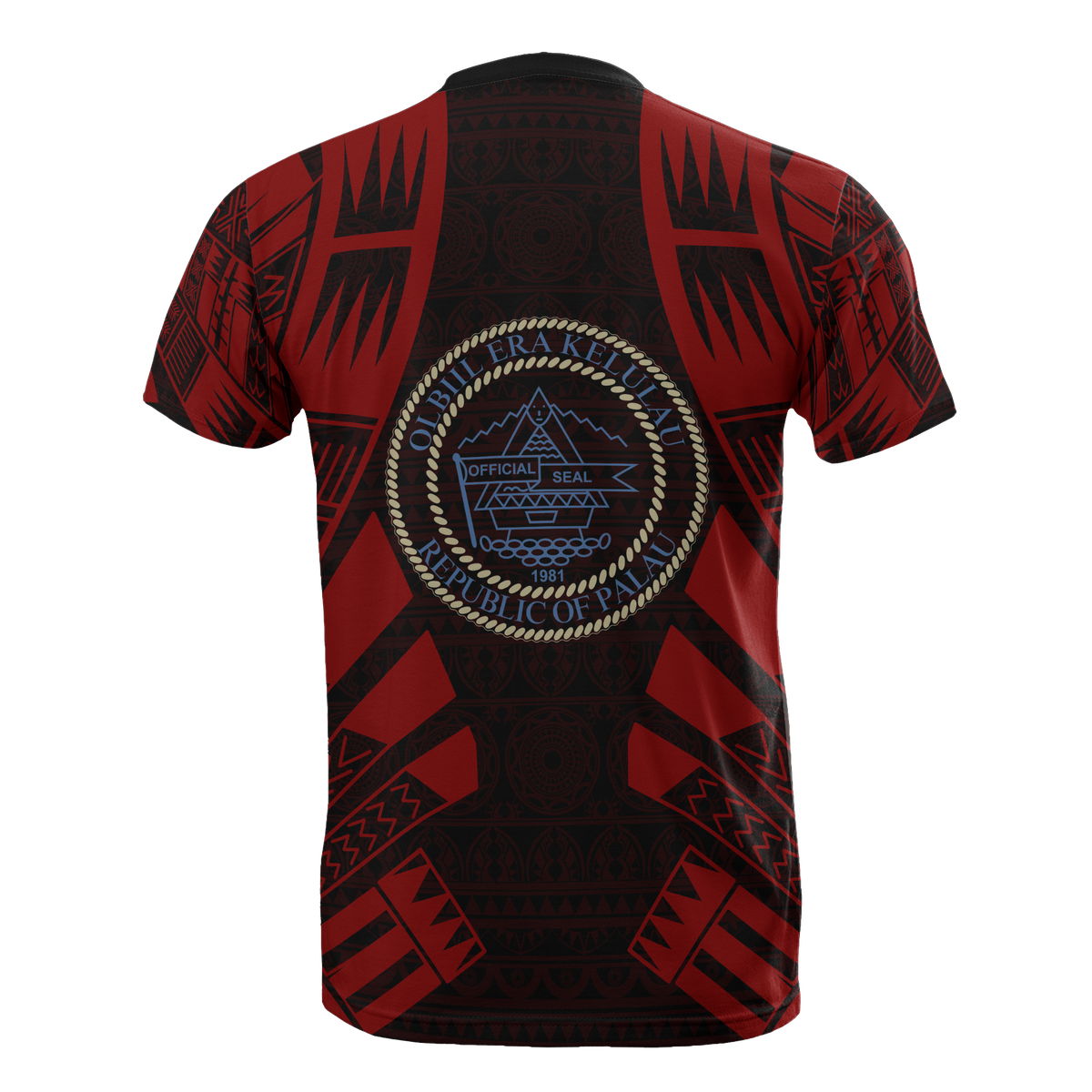 Palau T Shirt Palau Seeal Polynesian Tattoo Red Style - Polynesian Pride