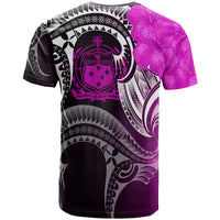 Samoa Custom T Shirt Samoa Seal Wave Style (Pink) - Polynesian Pride