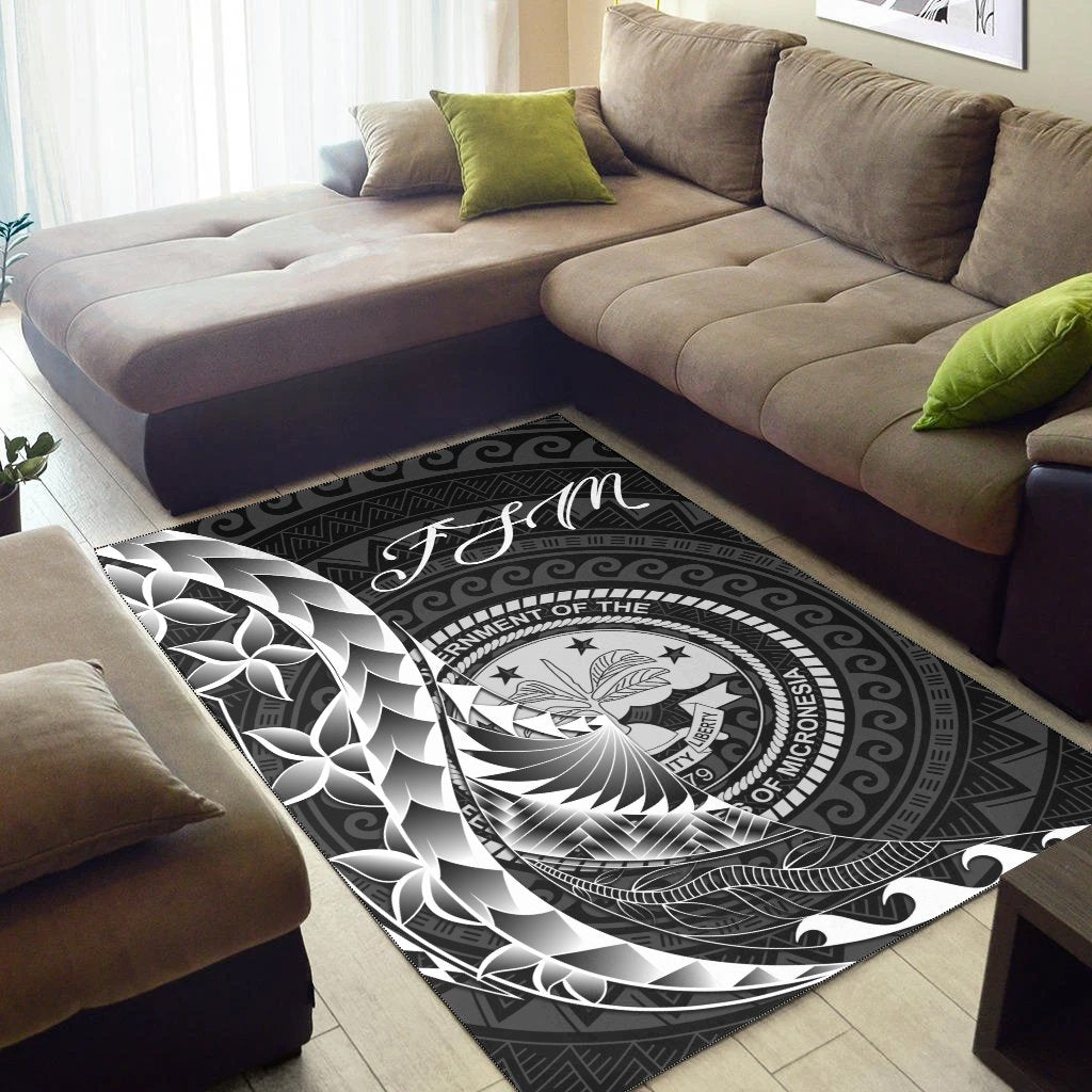 Federated States of Micronesia Area Rug - Polynesian Pattern Style - Polynesian Pride