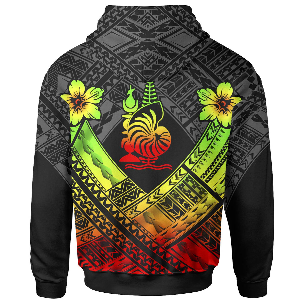New Caledonia Polynesian Hoodie New Caledonia Reggae Seal Camisole Hibiscus Style - Polynesian Pride
