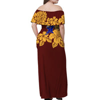 Castle High School Hibiscus Flower Off Shoulder Dress Ver02 - LT12 - Polynesian Pride